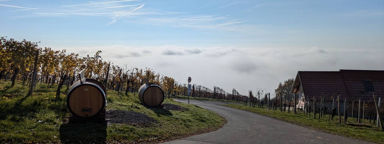 Klöch im Nebel versunken